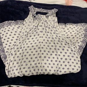 White and Blue Romper